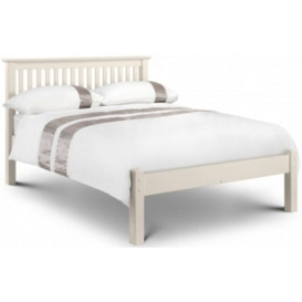 Barcelona Stone White Bed, Low Foot End - Comes in Single, Small Double, Double and King Size - thumbnail 1