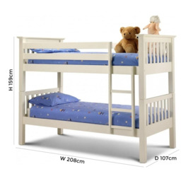 Barcelona Pine Bunk Bed - Comes in Stone White or Pine Options - thumbnail 3
