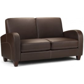 Vivo Brown Leather 2 Seater Sofa - thumbnail 1