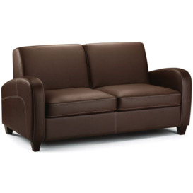 Vivo Brown Leather Sofa Bed - thumbnail 2