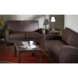 Vivo Brown Leather Sofa Bed - thumbnail 3