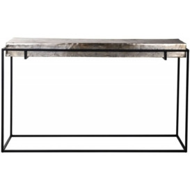 Calloway Champagne Gold and Black Console Table