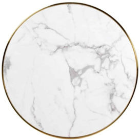 Osteria Faux Marble Round Dining Table - 80cm - thumbnail 2