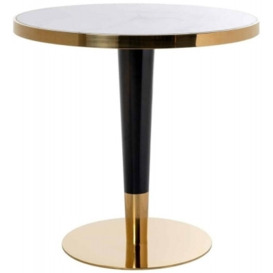 Osteria Faux Marble Round Dining Table - 80cm - thumbnail 1