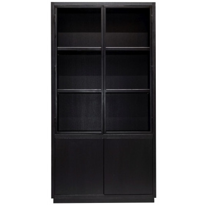 Oakura Black Oak 2 Door Display Cabinet - image 1