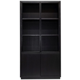 Oakura Black Oak 2 Door Display Cabinet - thumbnail 1