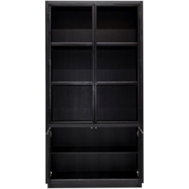 Oakura Black Oak 2 Door Display Cabinet - thumbnail 2