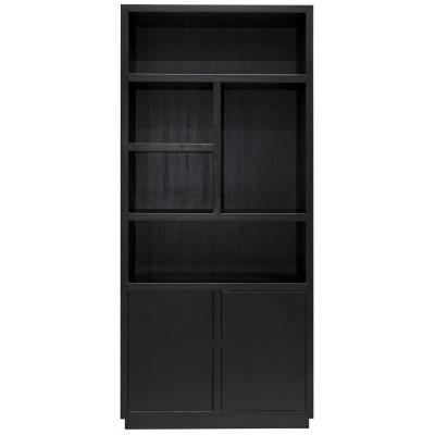 Oakura Black Oak 2 Door Bookcase - image 1