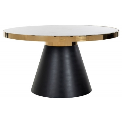 Odin Marble Top Round Dining Table - 4 Seater - image 1