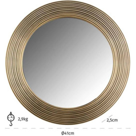 Montel Gold Small Round Mirror - 41cm x 41cm - thumbnail 3