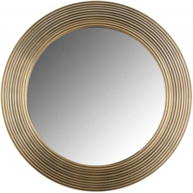 Montel Gold Small Round Mirror - 41cm x 41cm - thumbnail 1