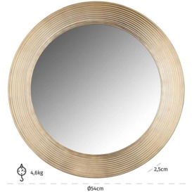 Morse Gold Big Round Mirror - 54cm x 54cm - thumbnail 3