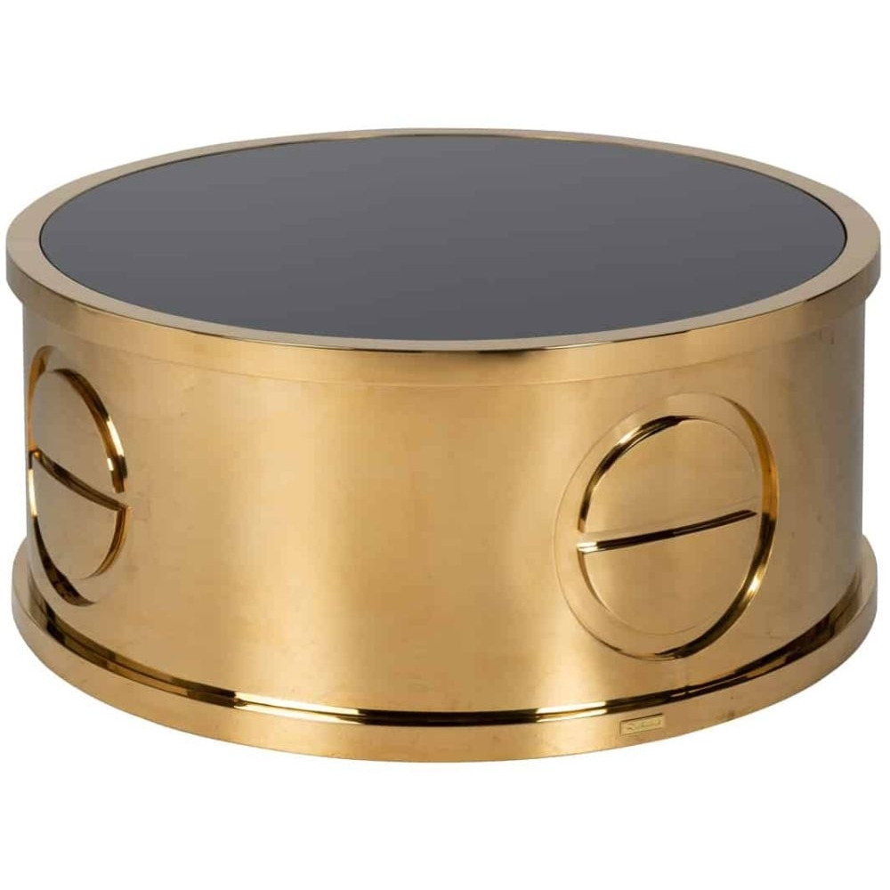 Honey Gold Round Coffee Table