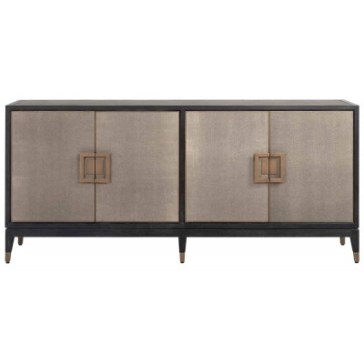 Bloomingville Shagreen Faux Leather 4 Door Extra Large Sideboard - image 1