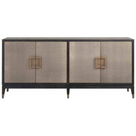 Bloomingville Shagreen Faux Leather 4 Door Extra Large Sideboard - thumbnail 1