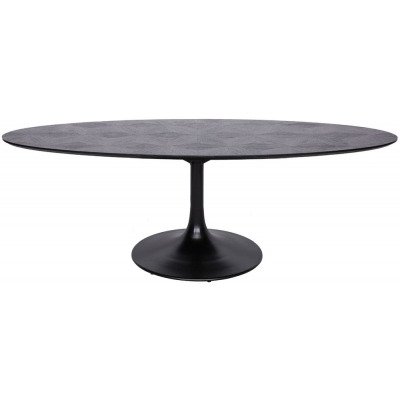Blax Black Oak 230cm Oval Dining Table - image 1