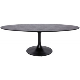 Blax Black Oak 230cm Oval Dining Table - thumbnail 1