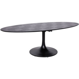 Blax Black Oak 230cm Oval Dining Table - thumbnail 3