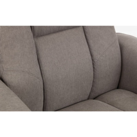 Malmo Grey Linen Fabric Swivel Recliner Chair with Footstool - thumbnail 3
