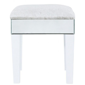 Value Harlow Mirrored Dressing Table Stool - thumbnail 1