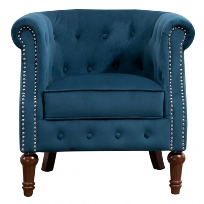 Freya Blue Velvet Armchair - image 1
