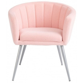 Lillie Pink Fabric Tub Chair - thumbnail 1