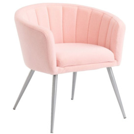 Lillie Pink Fabric Tub Chair - thumbnail 3