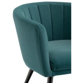 Salford Teal Fabric Tub Chair - thumbnail 2