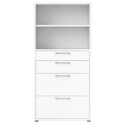 Prima Bookcase 1 Shelf with 2 Drawer 2 File Drawer