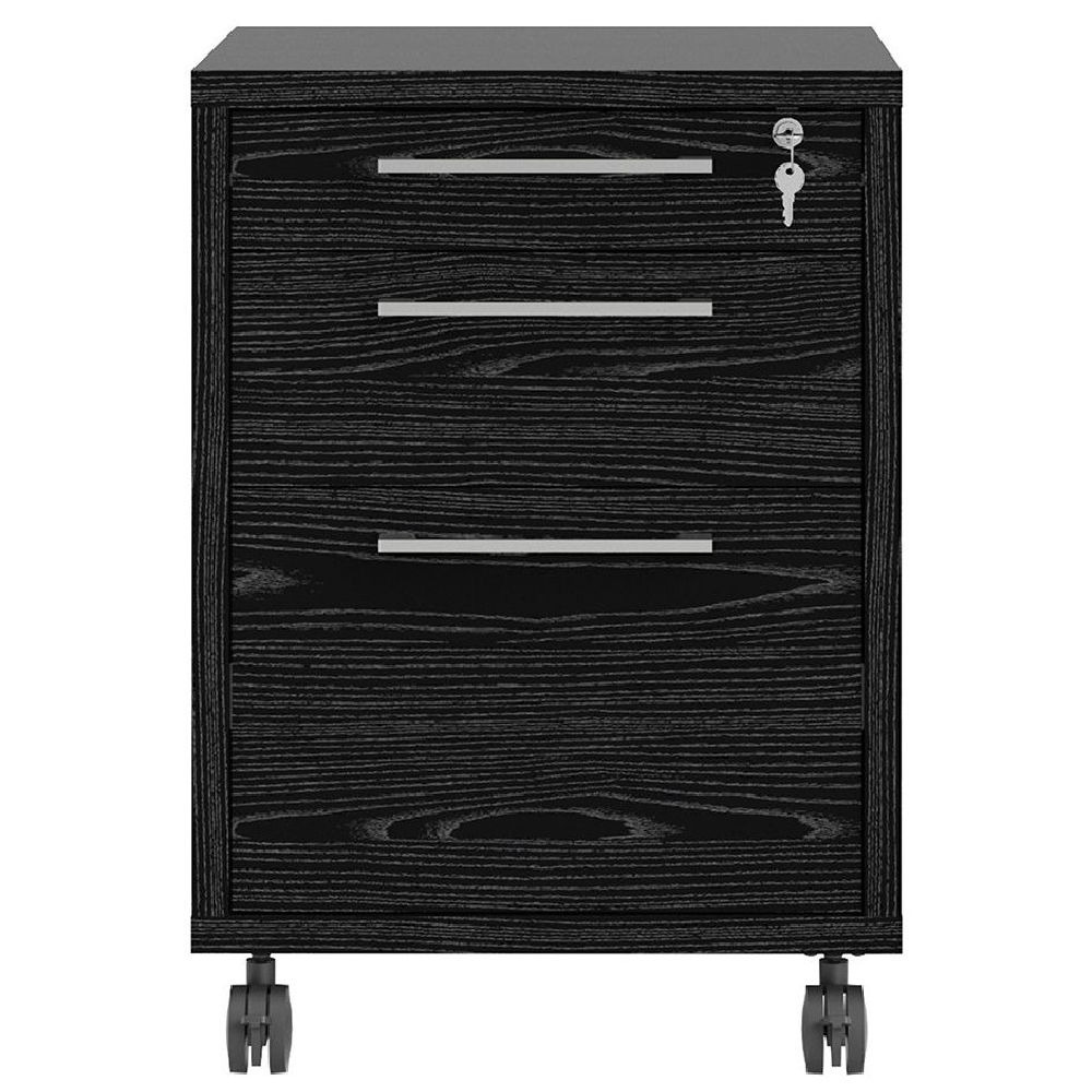 Prima Mobile File Cabinet in Black Woodgrain