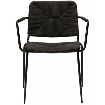 Stiletto Paper Cord Dining Armchair - Comes in Black and Natural Options - image 1