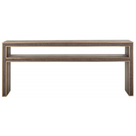 Classio Vegan Leather Console Table - thumbnail 1