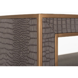 Classio Vegan Leather Console Table - thumbnail 3