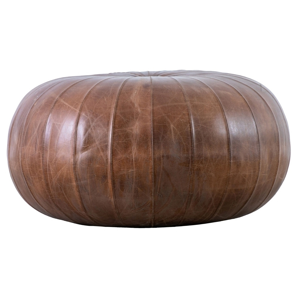 Banbridge Leather Pouffe - image 1