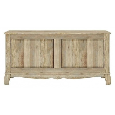 Fleur French Style Washed Grey Blanket Box - Made in Solid Rustic Mango Wood - image 1