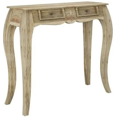 Fleur French Style Washed Grey Console Table - Made in Solid Rustic Mango Wood - image 1