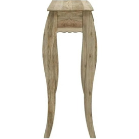 Fleur French Style Washed Grey Console Table - Made in Solid Rustic Mango Wood - thumbnail 3