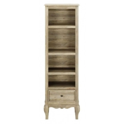 Fleur French Style Washed Grey Narrow Bookcase - Made in Solid Rustic Mango Wood - image 1