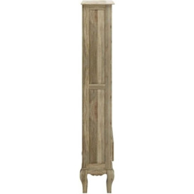 Fleur French Style Washed Grey Narrow Bookcase - Made in Solid Rustic Mango Wood - thumbnail 2