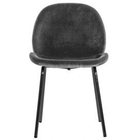 Malcom Grey Velvet Dining Chair (Sold in Pairs)