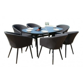 Maze Lounge Outdoor Ambition Fabric 6 Seat Oval Dining Set