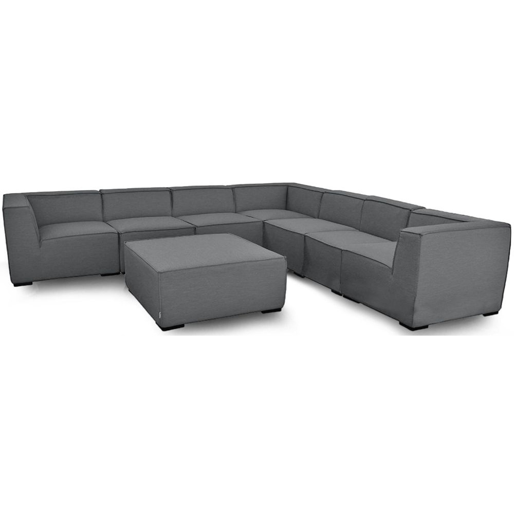 Maze Lounge Outdoor Apollo Flanelle Fabric Large Corner Sofa Group
