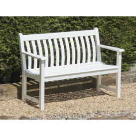 Alexander Rose New England White Painted Broadfield Bench 4ft - thumbnail 1