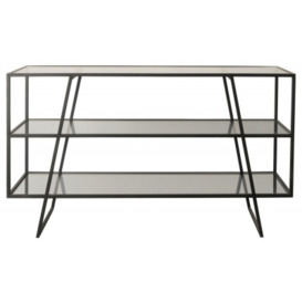 Putney Black and Glass Console Table