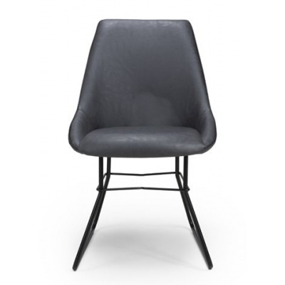 Cooper Grey Faux Leather Dining Chair (Sold in Pairs) - image 1