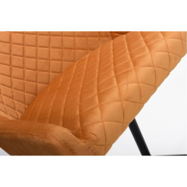 Malmo Burnt Orange Velvet Fabric Dining Chair (Sold in Pairs) - thumbnail 2