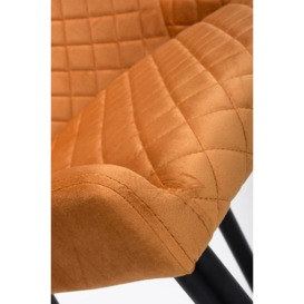 Malmo Burnt Orange Velvet Fabric Dining Chair (Sold in Pairs) - thumbnail 3