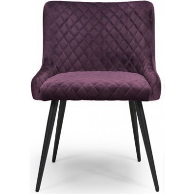 Malmo Mulberry Velvet Fabric Dining Chair (Sold in Pairs) - image 1