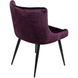Malmo Mulberry Velvet Fabric Dining Chair (Sold in Pairs) - thumbnail 3