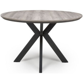 Manhattan Grey 120cm Round Dining Table - 4 Seater